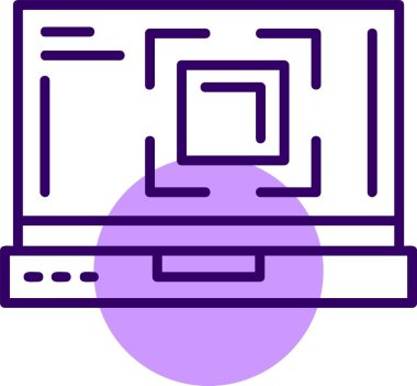 Tam ekran ağ simgesi, basit vektör illüstrasyonu