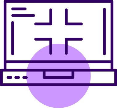 Tam ekran web simgesinden çık, basit vektör illüstrasyonu