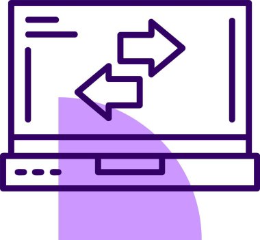 Web simgesini tazele, basit vektör illüstrasyonu