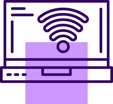 Wi Fi web simgesi, basit vektör illüstrasyonu