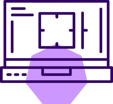 kamera web simgesi, basit vektör illüstrasyonu