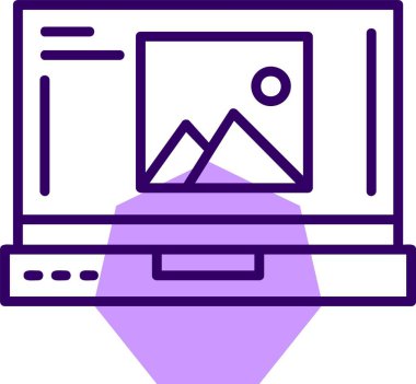 Resim web simgesi, basit vektör illüstrasyonu