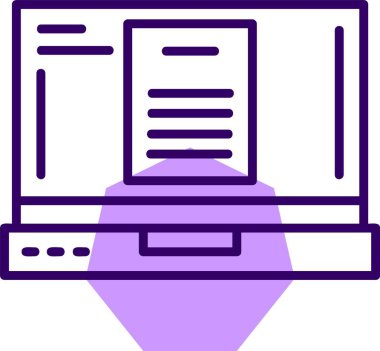 belge web simgesi, basit vektör illüstrasyonu