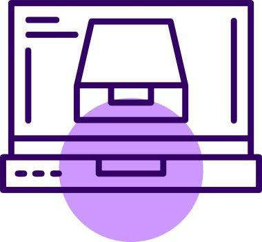 Arşiv web simgesi, basit vektör illüstrasyonu