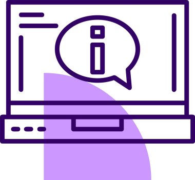 Bilgi web simgesi, basit vektör illüstrasyonu