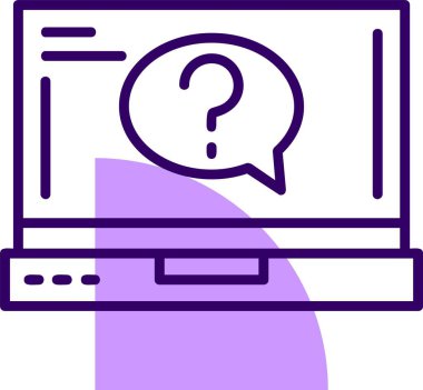 Soru web simgesi, basit vektör illüstrasyonu