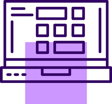 Izgara ağ simgesi, basit vektör illüstrasyonu