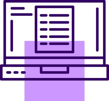 Web simgesini listele, basit vektör resimlemesi