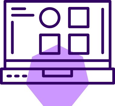 Kategoriler web simgesi, basit vektör illüstrasyonu