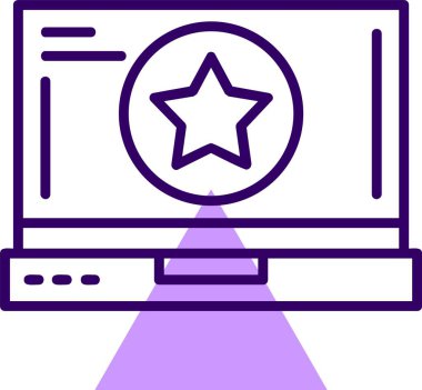 Yıldız web simgesi, basit vektör illüstrasyonu