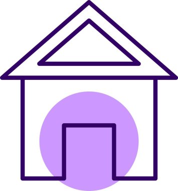 Ev web simgesi, basit vektör illüstrasyonu