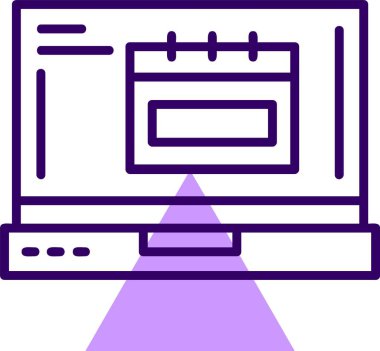 Takvim web simgesi, basit vektör illüstrasyonu