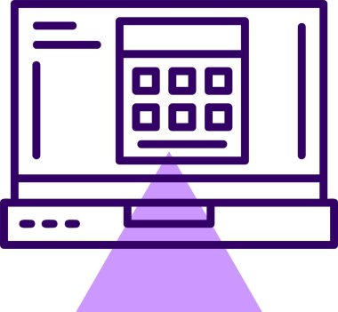 hesap makinesi web simgesi, basit vektör illüstrasyonu