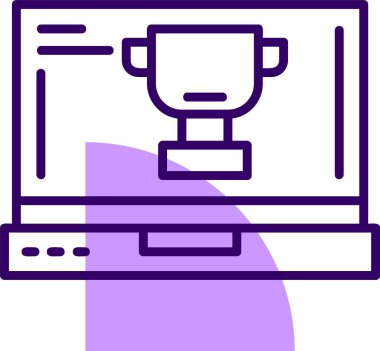 Trophy web simgesi, basit vektör illüstrasyonu