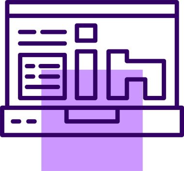 LinkedIn web simgesi, basit vektör illüstrasyonu