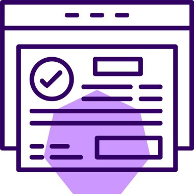 Web simgesi bul, basit vektör illüstrasyonu