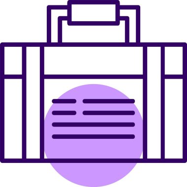 bavul web simgesi, basit vektör illüstrasyonu