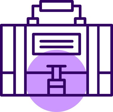 evrak çantası web simgesi, basit vektör illüstrasyonu