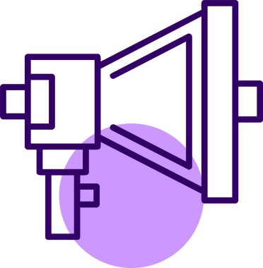 megafon ağ simgesi, basit vektör illüstrasyonu