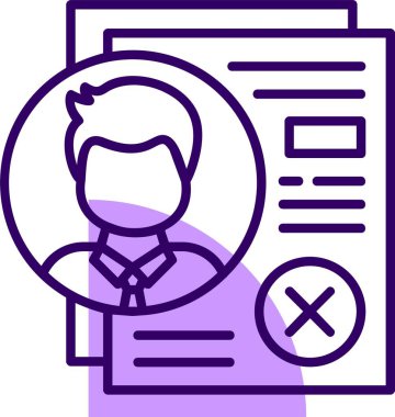 Web simgesini reddet, basit vektör illüstrasyonu