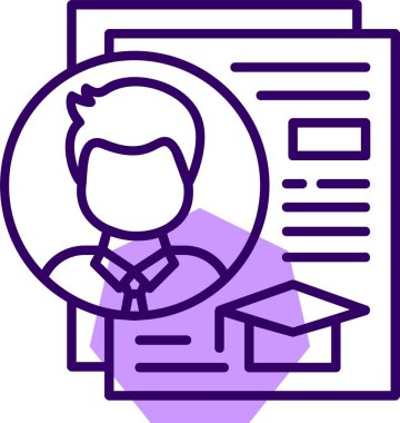 eğitim web simgesi, basit vektör illüstrasyonu