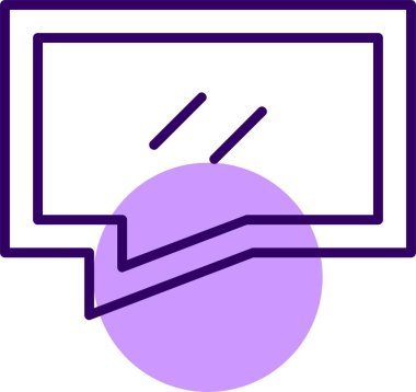 Sohbet web simgesi, basit vektör illüstrasyonu