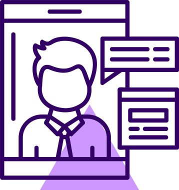 Telefon Görüşmesi Web simgesi, basit vektör illüstrasyonu