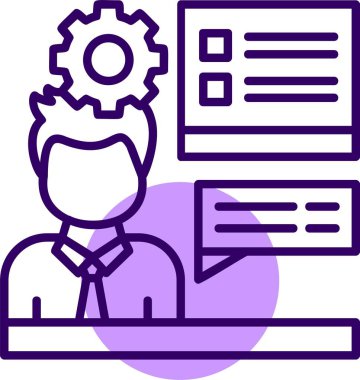 Eğitim Oturumu simgesi vektör illüstrasyon tasarımı