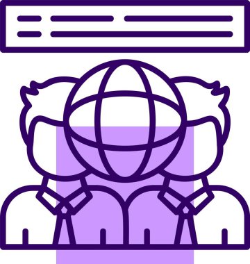 Şirket Kültürü. Web simgesi basit illüstrasyon                                     