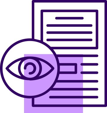 vizyon web simgesi basit illüstrasyon