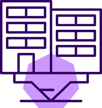 harita işaretçisi düz ikon vektör çizimi 