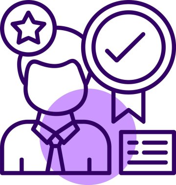 Müşteri değerlendirme ikonu. Basit resimleme