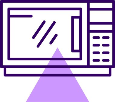 Mikrodalga fırın. Web simgesi basit tasarım 