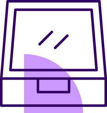 Dizin Arşivi. Dolap. Çekmecede. İzole edilmiş Asgari Tek Düz Simge