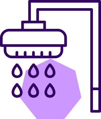 Duş. Web simgesi basit illüstrasyon