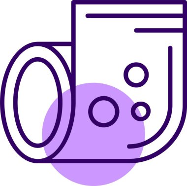 Tuvalet kağıdı. Web simgesi basit illüstrasyon