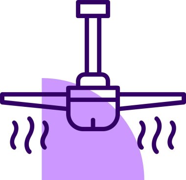 Tavan vantilatörü. Web simgesi basit illüstrasyon