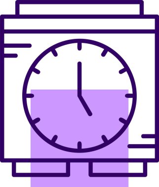 Alarm saati simgesi, vektör illüstrasyonu 