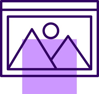 Resim web simgesi, basit vektör illüstrasyonu