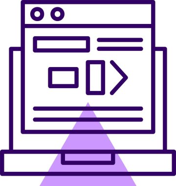 Komuta hattı. Web simgesi basit illüstrasyon                                     