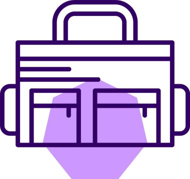 çanta simgesi, vektör illüstrasyonu basit tasarım