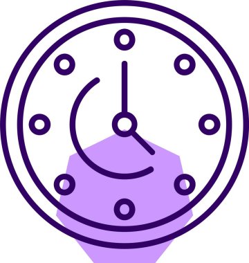 Saat simgesi vektör illüstrasyonu 