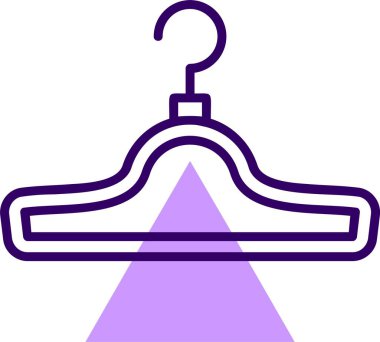 Elbise askısı web simgesi, basit vektör illüstrasyonu