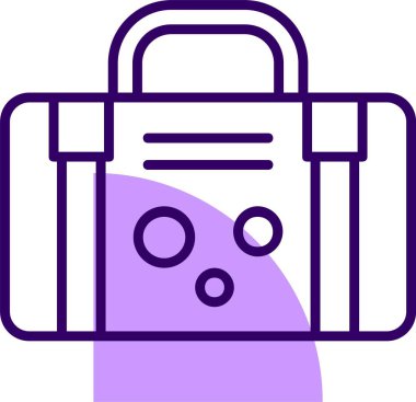 bavul web simgesi, basit vektör illüstrasyonu