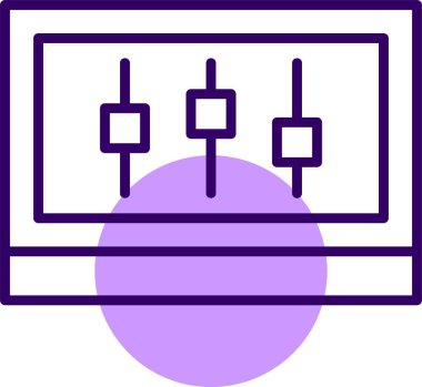 Web simgesi ayarlanıyor, basit vektör illüstrasyonu