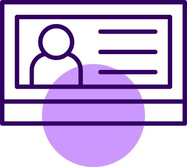 Ofis kimliği web simgesi, basit vektör illüstrasyonu