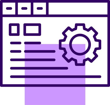 SEO web simgesi, basit vektör illüstrasyonu