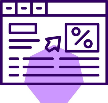 Hızlı web simgesi, basit vektör illüstrasyonuna tıklayın