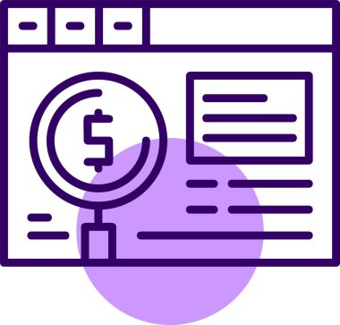 Ücretli arama web simgesi, basit vektör illüstrasyonu