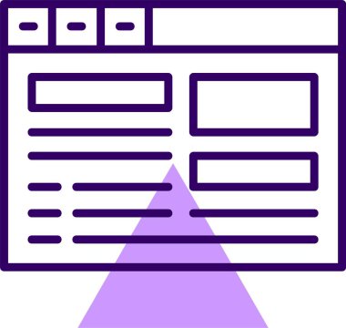 Web günlüğü simgesi, basit vektör illüstrasyonu